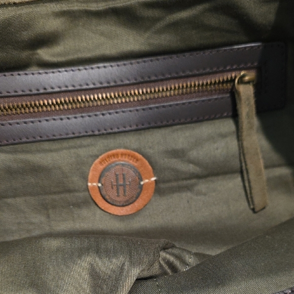 Anthropologie Olive and Tan Fur Tote - Picture 7 of 9